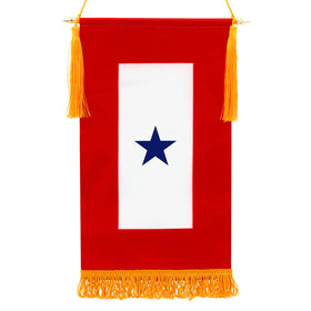ANLEY military service banner with blue star on 15x8 flag, vivid color display