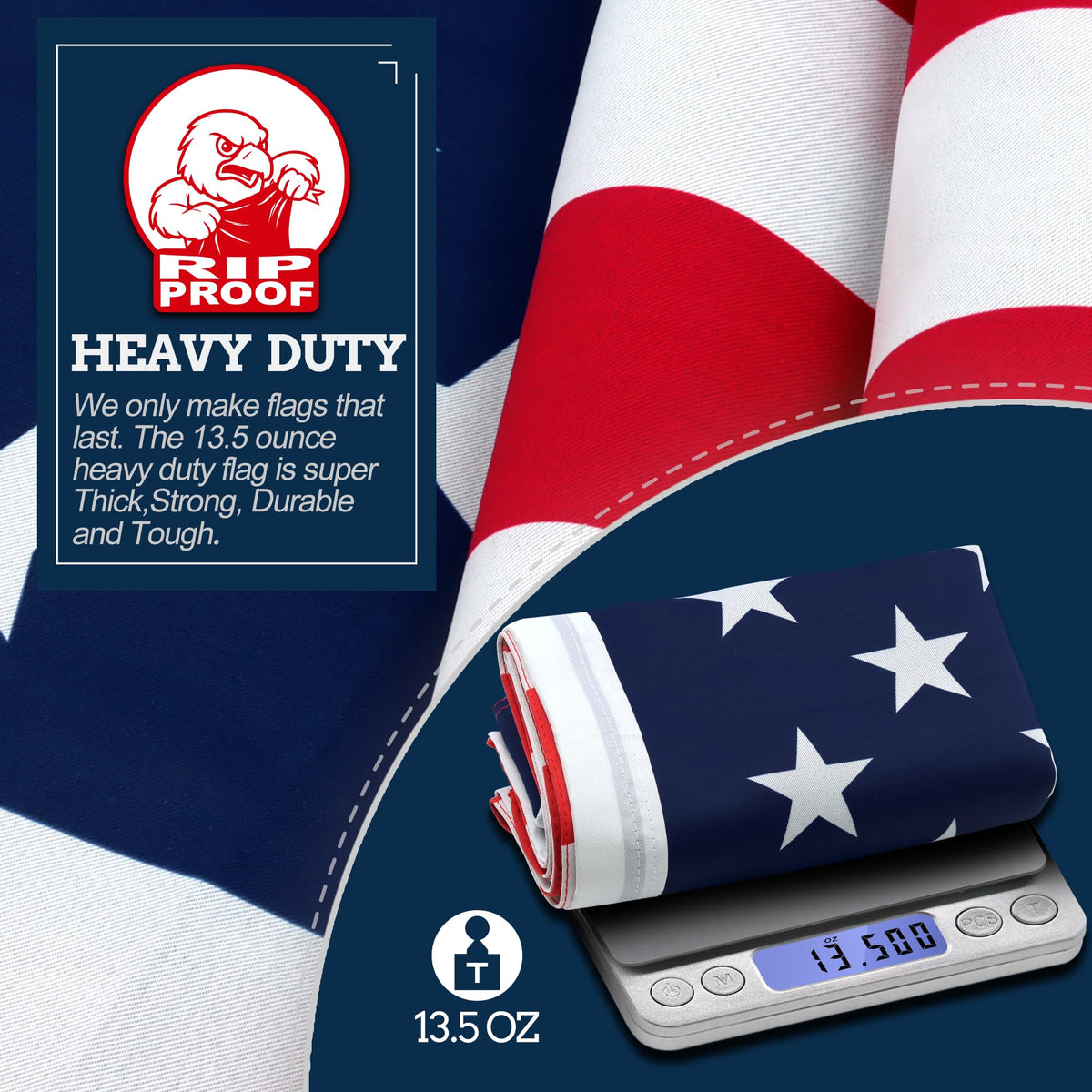 Anley Rip-Proof flag 36x60 blackout color delivers bright, true color in sunlight