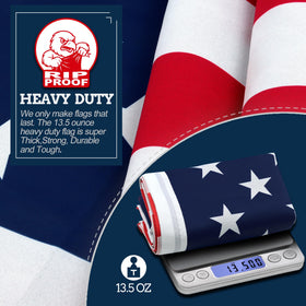 Anley Rip-Proof flag 36x60 blackout color delivers bright, true color in sunlight