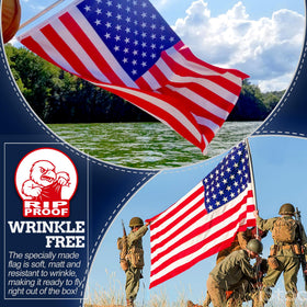 Anley Rip-Proof flag 36x60 canvas header adds secure, durable hanging