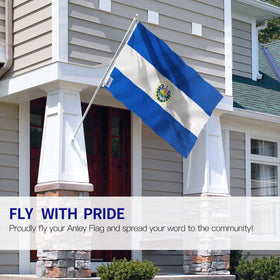 Anley Salvador flag with canvas header for durable mounting