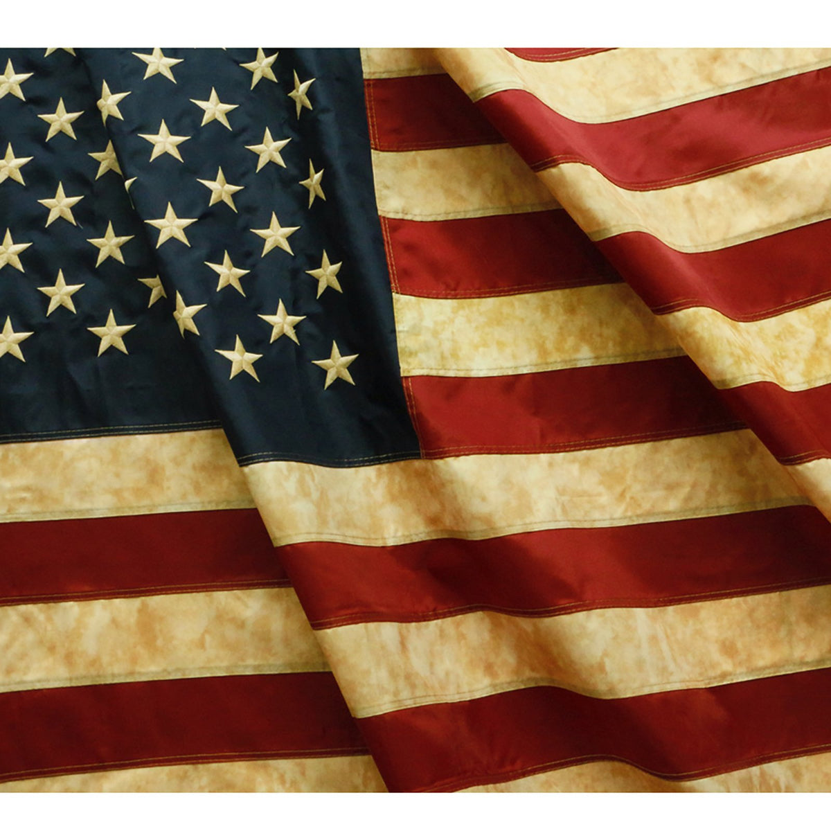 Anley vintage tea-stained US flag 3x5 ft ready to display proudly