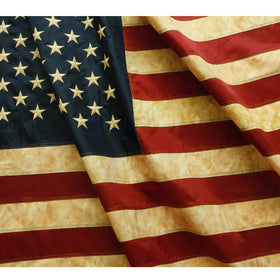Anley vintage tea-stained US flag 3x5 ft ready to display proudly