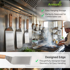 Anmarko griddle scraper - ideal for cleaning flat tops