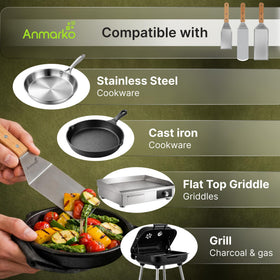 Anmarko kitchen spatula - sturdy everyday cooking tool