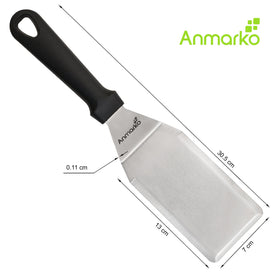 Anmarko stainless steel spatula hibachi ready for teppanyaki.