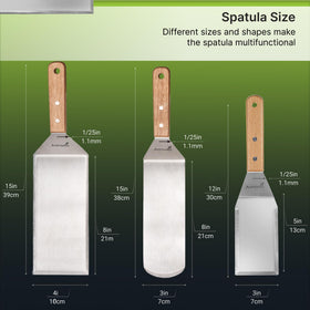 Anmarko wooden-handle spatula - ergonomic grip and hanging convenience