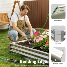 Anmiro 4x2x2 ft bed on a patio suits vegetables, herbs, and flowers