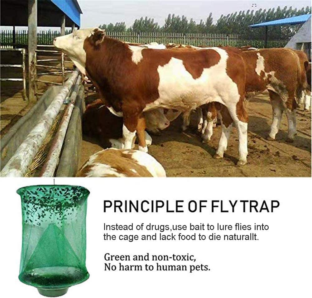 Annay Ranch Cage Fly Trap captures flies in a secure cage for easy disposal.