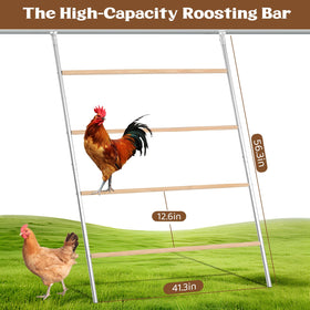 ANNDING chicken roosting bars show a durable metal frame built for outdoor coops.