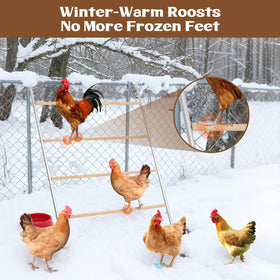 ANNDING easy-clean roosting bar surfaces can be wiped down quickly for hygiene.