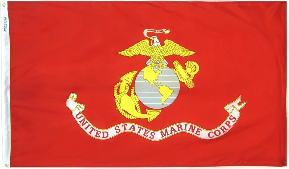 Annin Flagmakers U.S. Marine Corps flag 3x5 outdoors-ready with bold colors