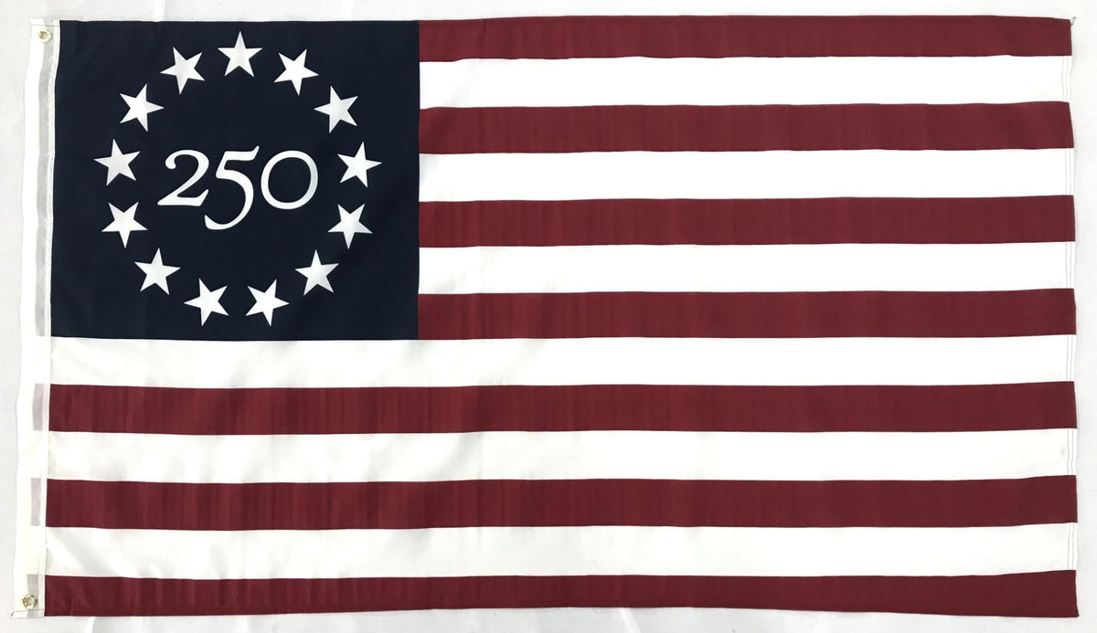 Annin Flagmakers USA 250th Betsy Ross Edition flag 3x5 for indoor and outdoor display.