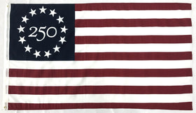 Annin Flagmakers USA 250th Betsy Ross Edition flag 3x5 for indoor and outdoor display.