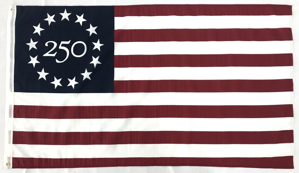 Annin Flagmakers USA 250th Betsy Ross Edition flag 3x5 for indoor and outdoor display.