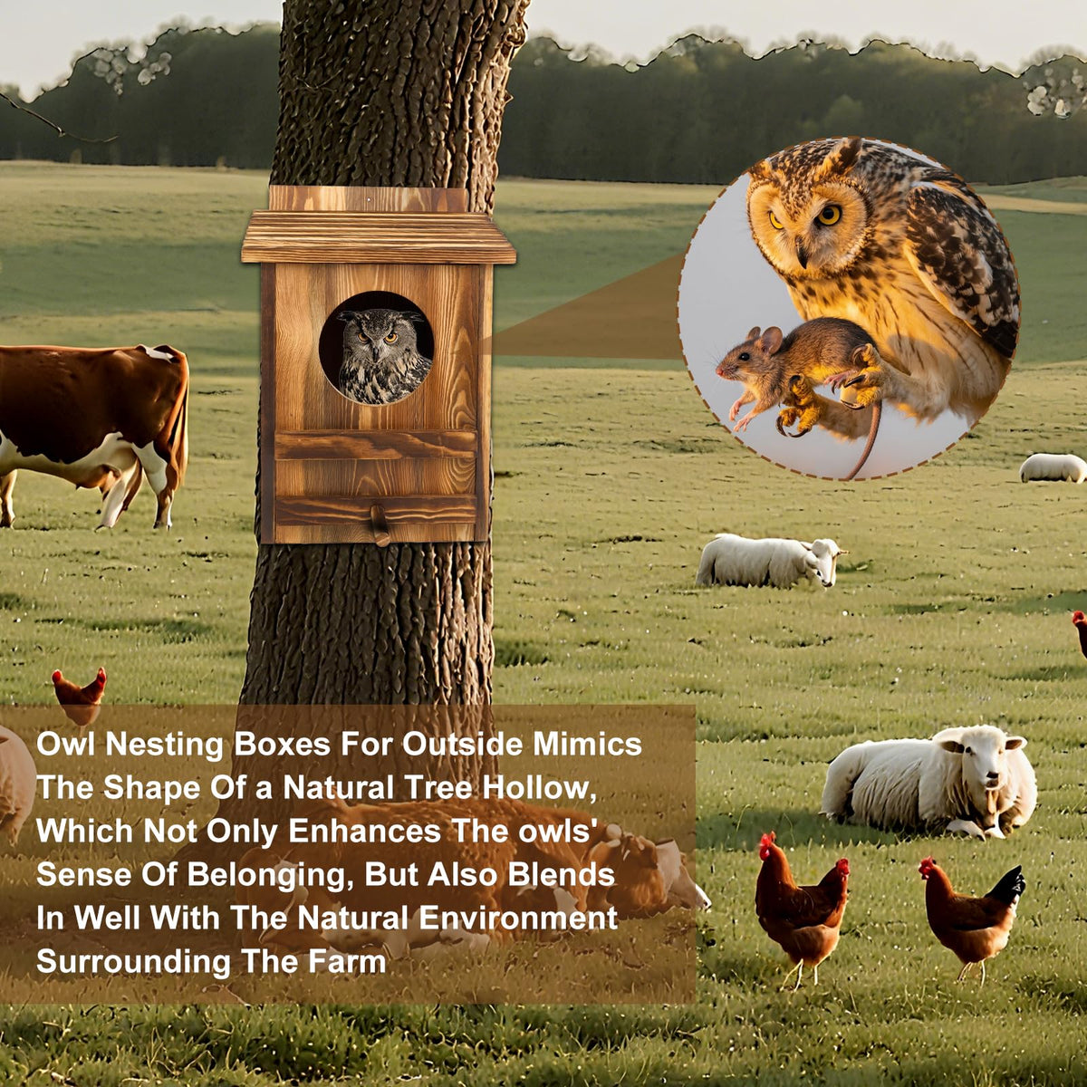 AnNowshua Ling carbonized pine nesting box lasts in weather.
