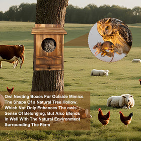 AnNowshua Ling carbonized pine nesting box lasts in weather.