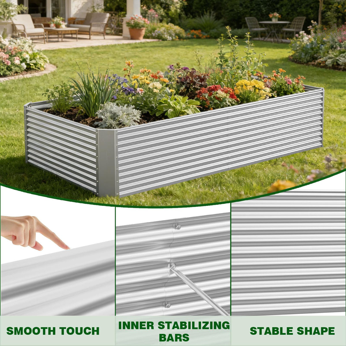 Annzoe double-layer galvanized steel structure close-up highlighting durability and stability.
