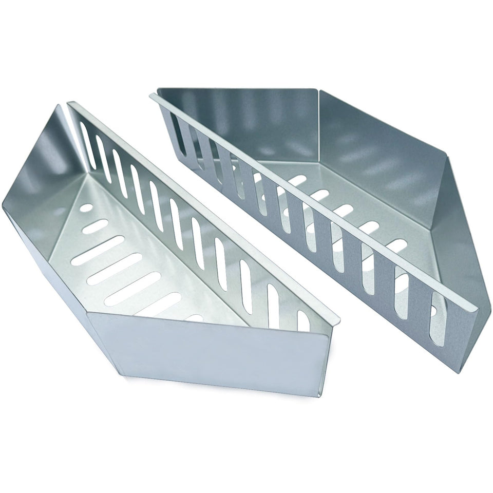 Anokedetsen Originals charcoal basket silver front view shows even heating potential