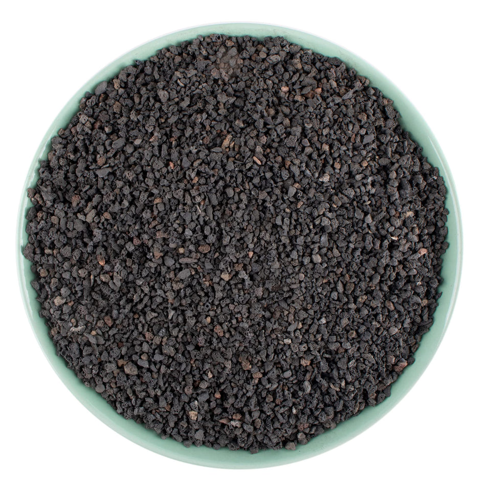 Anothera 3lb black lava rock pack shown for pots and drainage