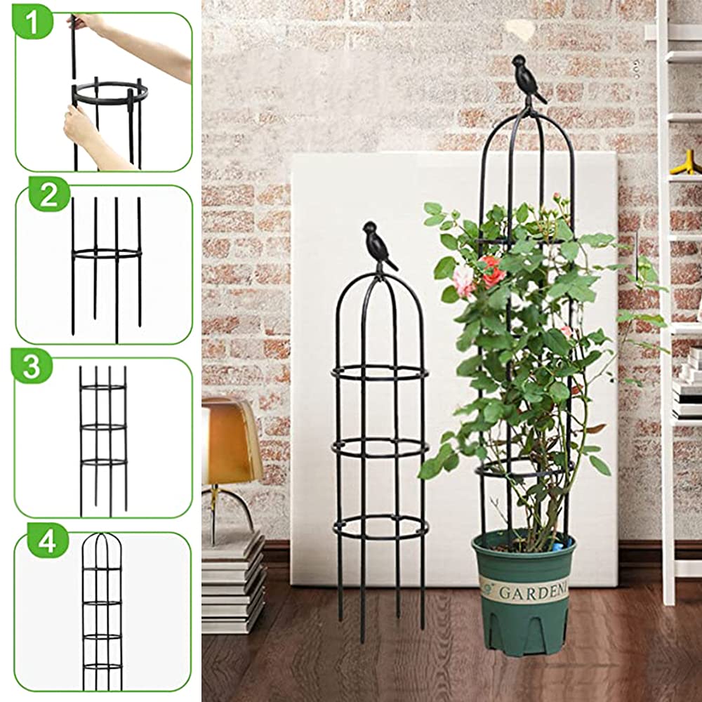Anothera 6ft trellis promotes vertical growth for tomatoes, roses, and vines.
