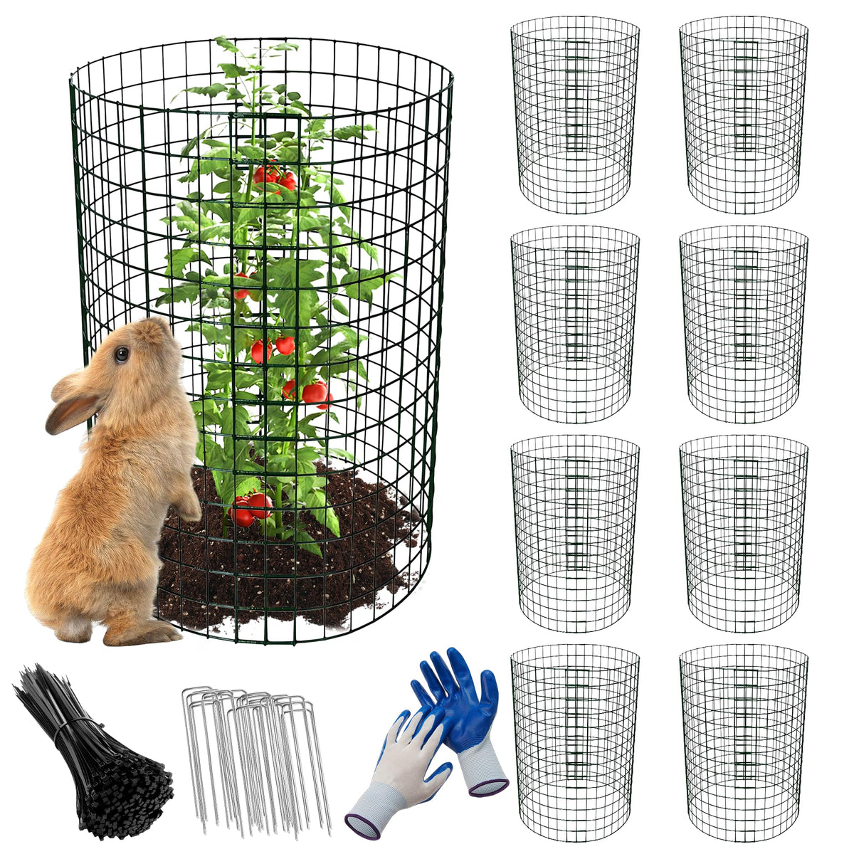 Anothera plant protectors: 8-pack panels ready for modular cage assembly to guard delicate plants.