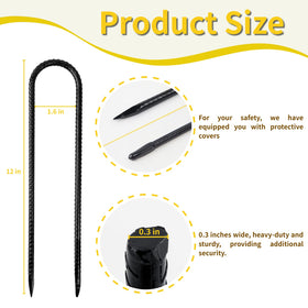 Anothera U-hook ground anchors maintain tent and canopy stability in windy conditions.