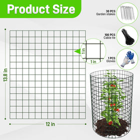 Anothera wire panel provides 13.8 by 12 inches of protection for garden beds.