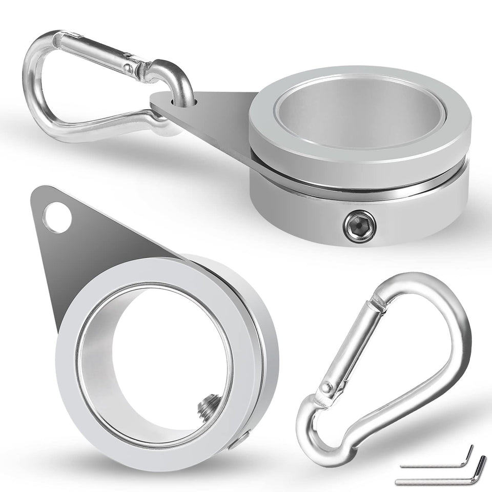 Anovo 1.25-inch flag pole rings with 360-degree rotation for wind-friendly flag movement.