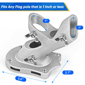 Rust-proof silver finish resists corrosion in coastal or humid environments.