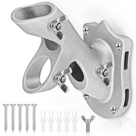Two-position mounting supports versatile flag or banner display.