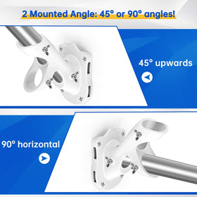 Anovo adjustable-height pole spans 1.3 ft to 6 ft.