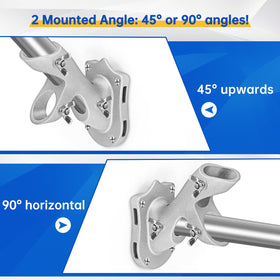 Anovo flag pole kit is designed for easy outdoor or indoor mounting on walls.