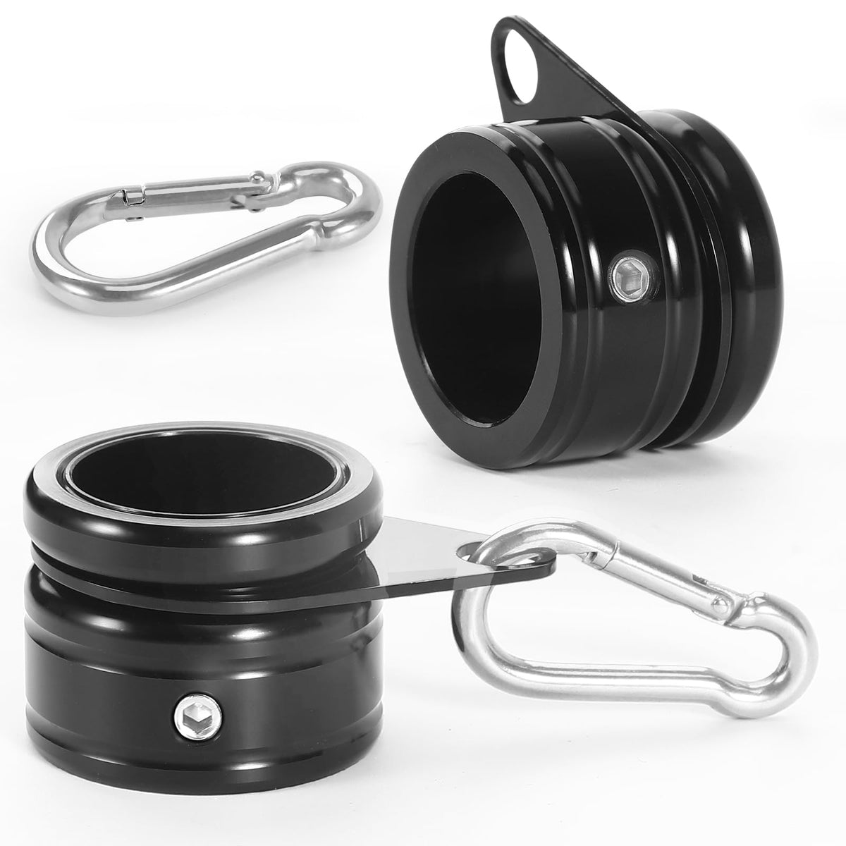 Anovo flag pole ring 360° rotate clip prevents wrap in wind