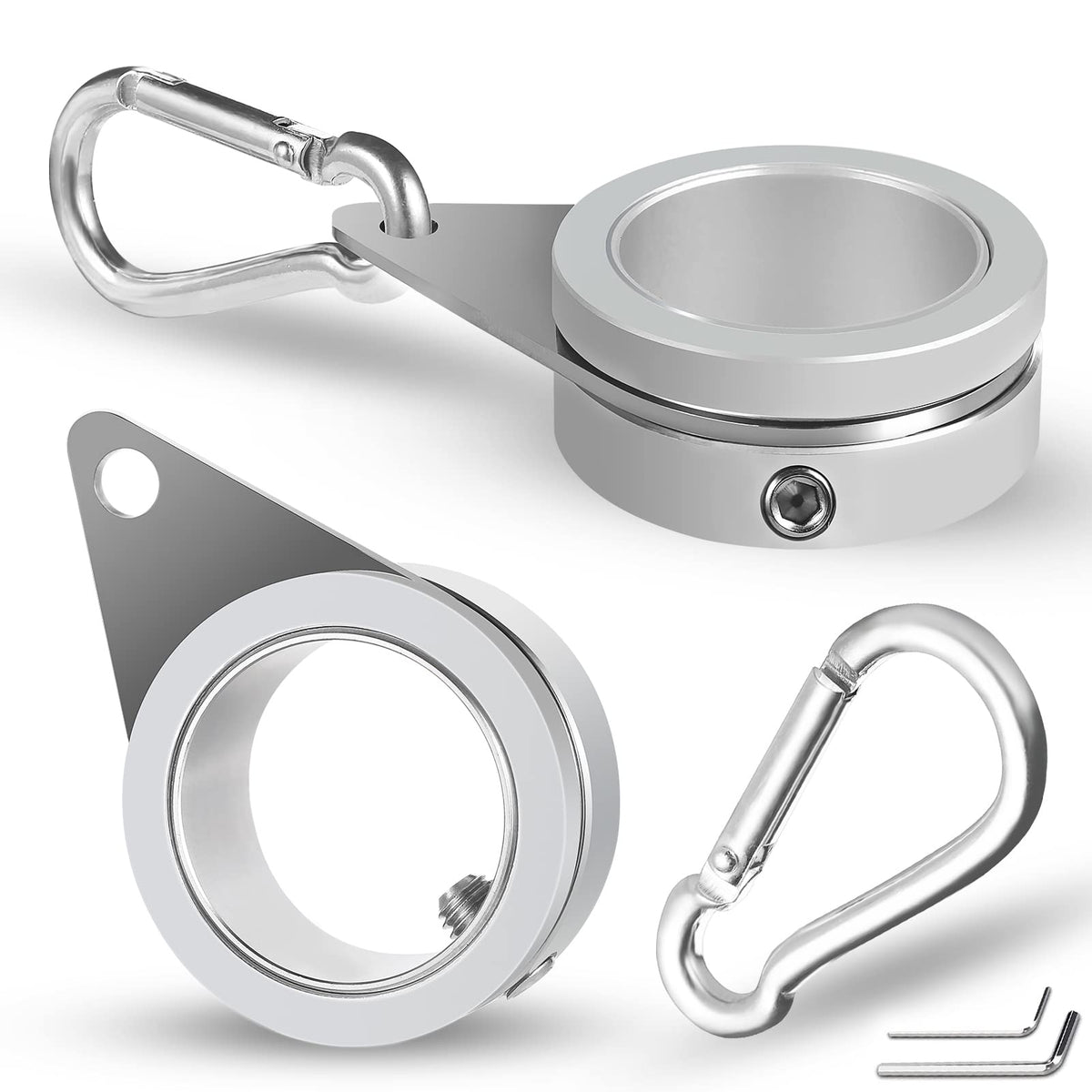 Anovo flag pole ring with 360-degree rotation for smooth flag movement.