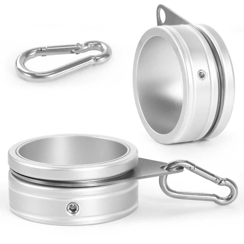 Anovo flag pole rings 2-inch pack of 2 in silver for secure, wind-friendly flags