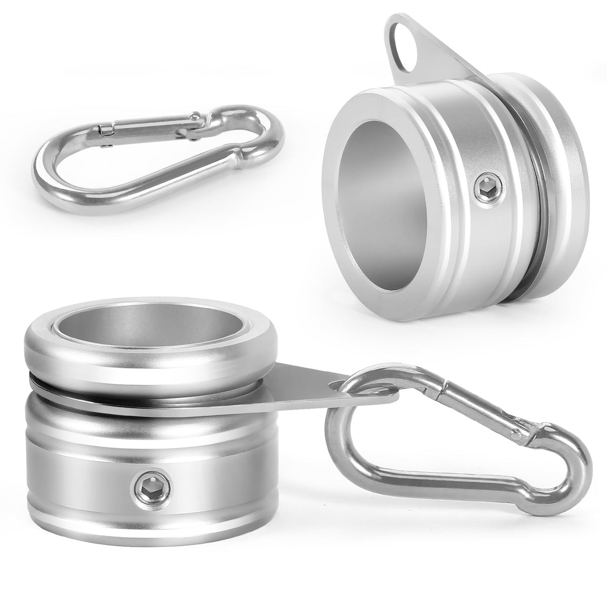 Anovo flag pole rings 360-rotation illustrating anti-wrap motion in windy weather.