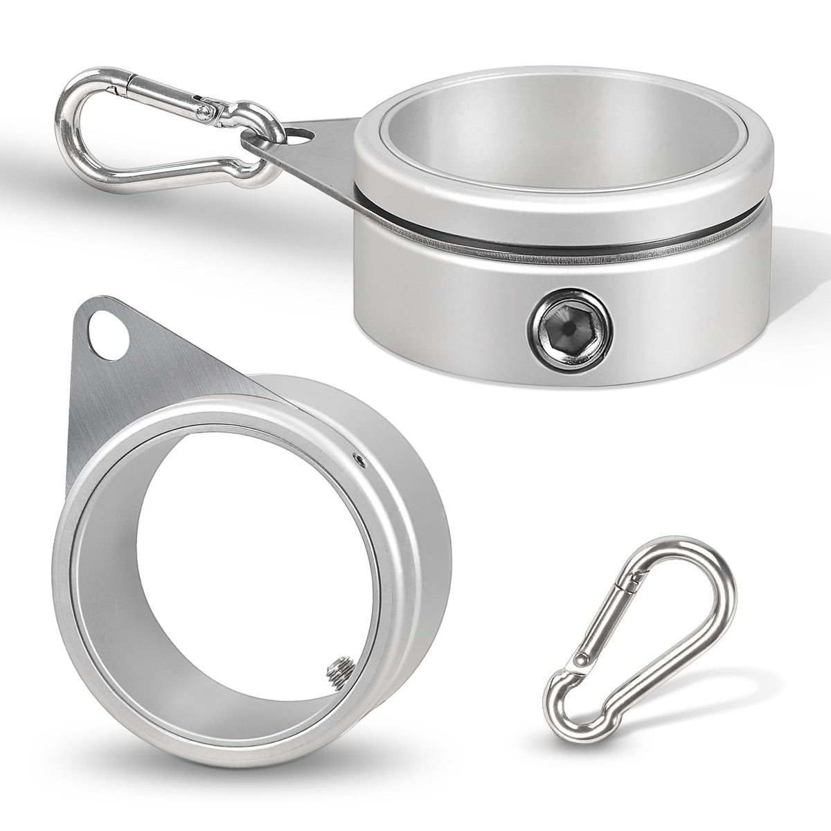 Anovo flag pole rings 360° rotation prevent wrap for smooth display.
