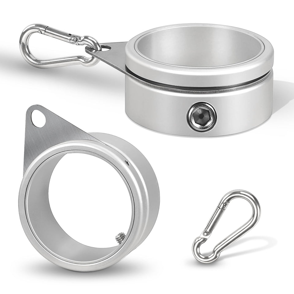 Anovo flag pole rings 360° rotation prevent wrap for smooth display.