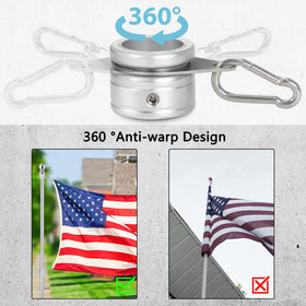 Anovo pack of 2 silver rings ready for flag assembly
