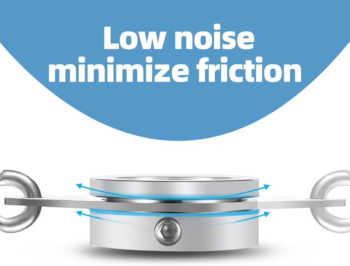 Anovo two-pack matte silver flag rings for multiple poles.