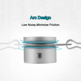 Anovo screw-adjustment close-up for fast fit on 1.02–1.25 inch poles.