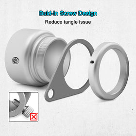 Anovo stainless steel swivel link detail showing durable joint.