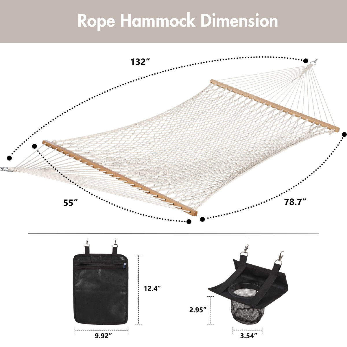 ANOW carrying bag keeps hammock portable and organized