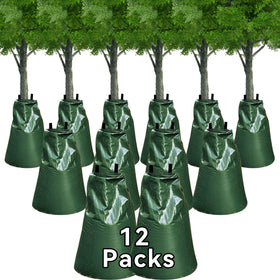 ANPHSIN 12-pack slow-release tree watering bags for steady sapling hydration.