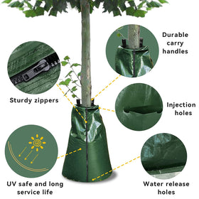 ANPHSIN 20-gallon capacity bags provide long-lasting moisture for young trees.