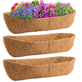 ANPHSIN 36in coco liner in window box demonstrating durable natural fiber and moisture balance