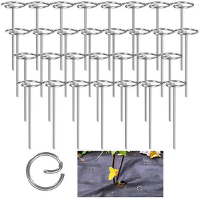 ANPHSIN 7-gauge thickened garden stake with 6-inch length, ideal for securing landscape fabric outdoors.