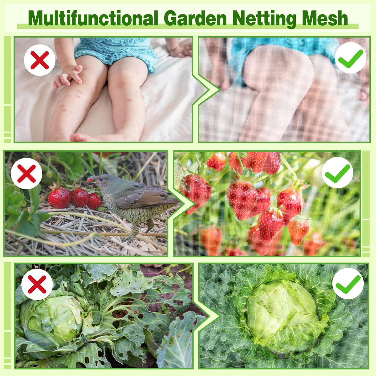 ANPHSIN customizable garden netting fits patios and balconies