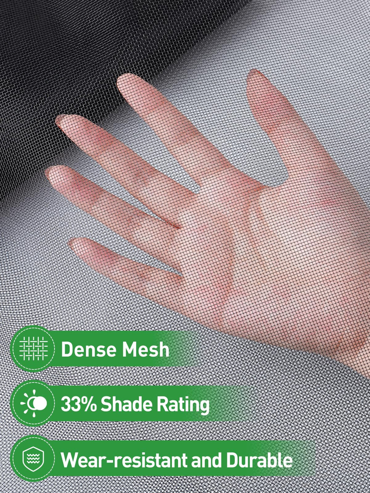 ANPHSIN dense mesh garden screen offers clear view while deterring pests.